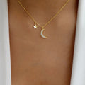Wholesale rhinestone pendant necklaces - european & american style, cross-border, alloy, minimalist, versatile jewelry for women - star, moon, and clavicle chains