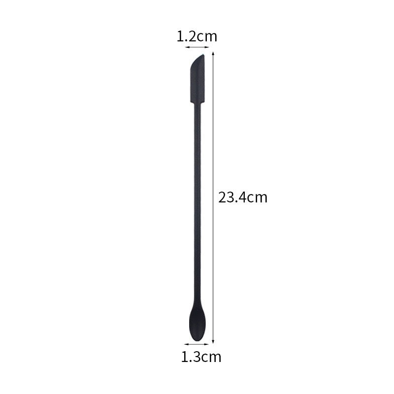 Double-ended mini silicone spatula spoon - dual-tip scraper for bread, jam, baking, and cosmetic bottle cleaning
