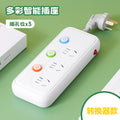 Multi-outlet power strip with individual switches, long cord, usb ports, for home and office use - wired power strip