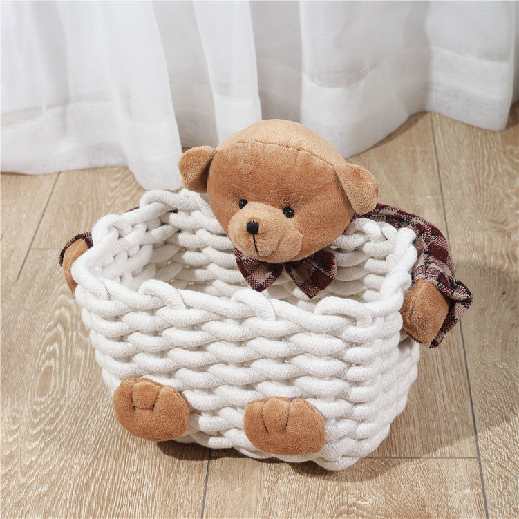 ins desktop storage small bucket skin care products notebook dining table simple pen holder girl heart storage box office