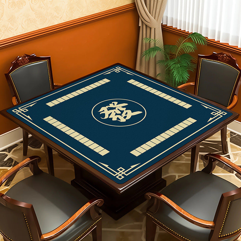 Square mahjong table mat - absorbent, non-slip, and silent - ideal for mahjong parlors, poker rooms, and gaming tables - also suitable as a dining table mat