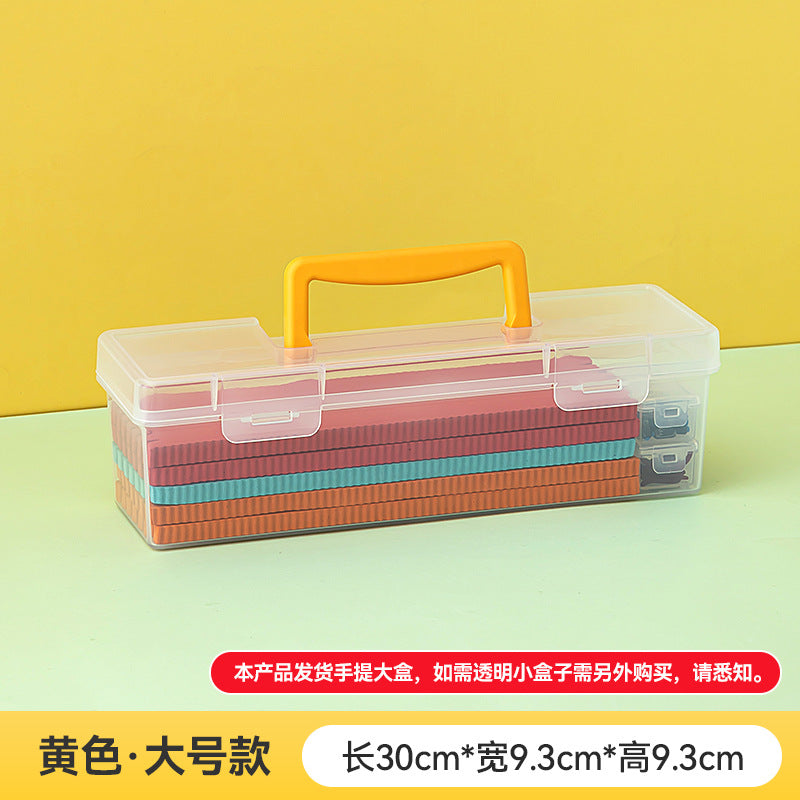 Portable Portable String Hook Storage Box Plastic Fishing Tackle Accessories Box Transparent Wire Winding Board Storage Outdoor Fishing Supplies
