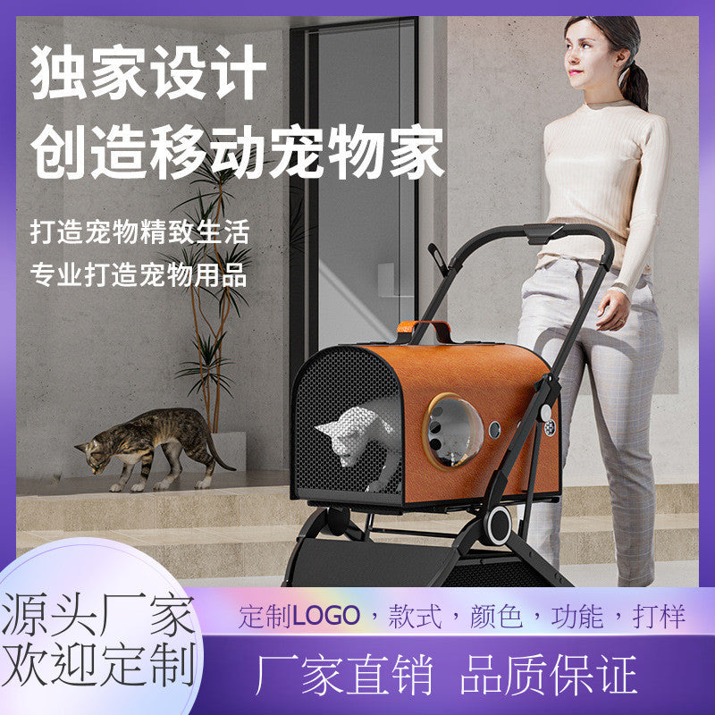 Inlair pet stroller - lightweight, foldable, 2-in-1 design for small to medium dogs and cats. specifically designed for dogs and cats
