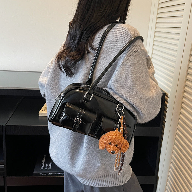 2025 fashion easiest for match new arrivalretro boston pillow bag maillard shoulder large capacity armpit bag