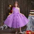 Girls' dresses  new custom 3d floral european and american high-end children's wear princess dress girl dresses