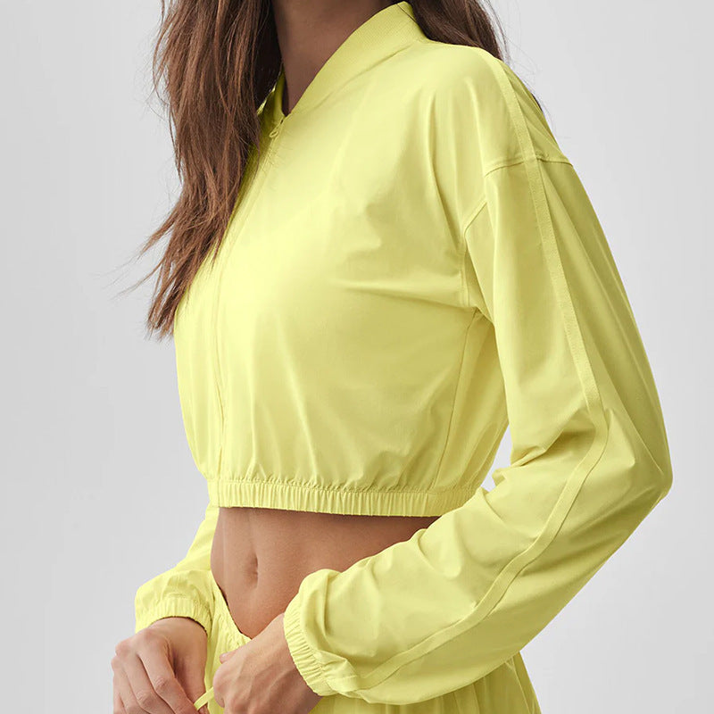 cool cloth sportswear casuallong sleevesfashion quick-drying tops short skirt zipper sun protection clothing breathable outwear summer