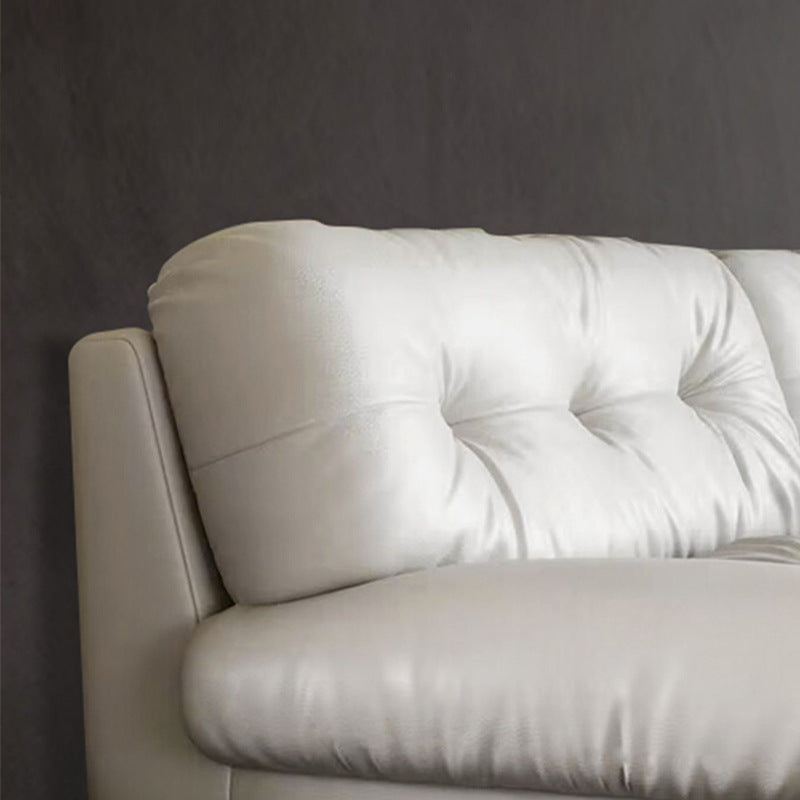 Italian minimalist living room genuine leather sofa designer straight row small apartment cream style lazy cloud sofa