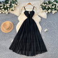 French chic, ethereal mesh slip dress - women's 2026 spring/summer collection - high-end, figure-flattering, elegant evening gown