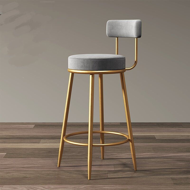 Accessible luxury bar chair for home back chair iron stool high stool bar chair scandinavian sedentary bar chair none