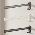 No-drill clothes hanging rod - space-saving wall-mounted garment rack for home & balcony, with multi-purpose hooks