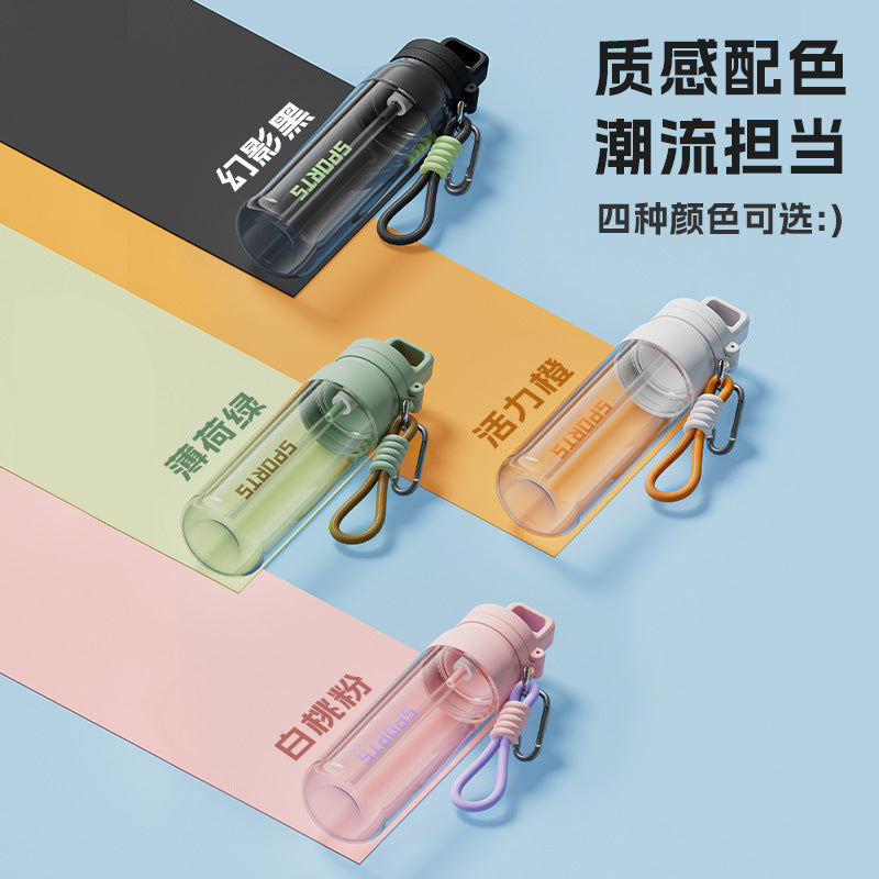 One-click lid opening water cup tritan one lid three drinks outdoor large capacity sports water cup fitness men's and women's cycling water kettle