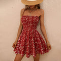 wholesale playful waist slimming look floral tube top dresssummernew arrivalniche stylesense of design suspender skirt for women