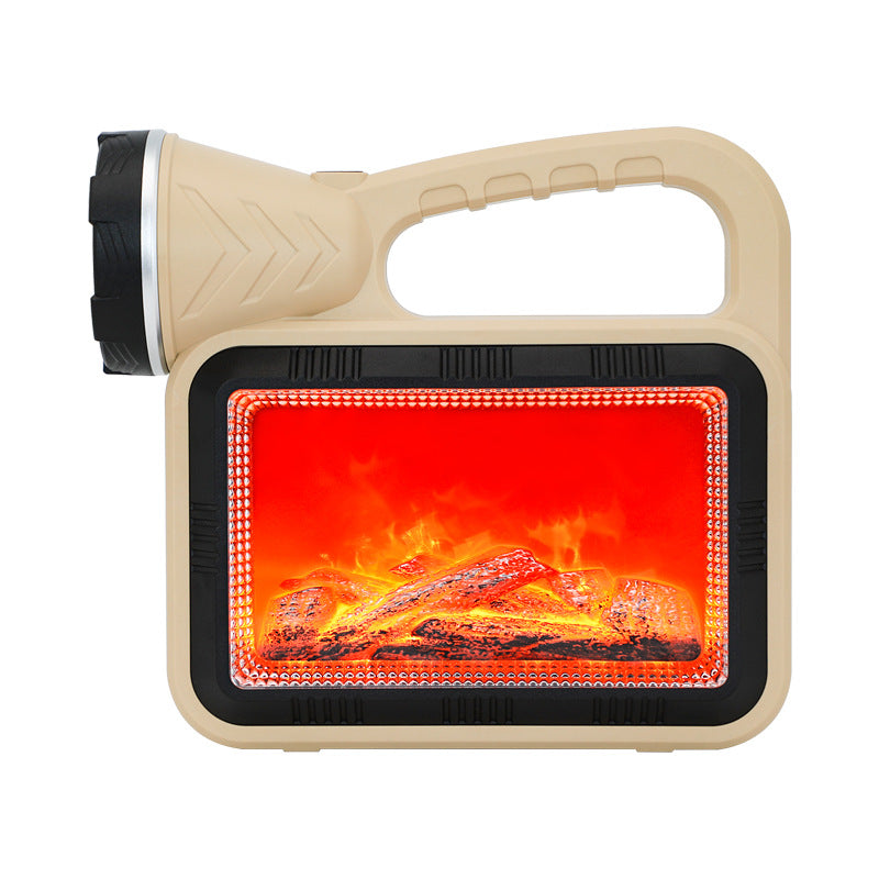 Cross-border new solar flame light USB charging portable strong light flashlight multi-function LED charging mobile phone camping light