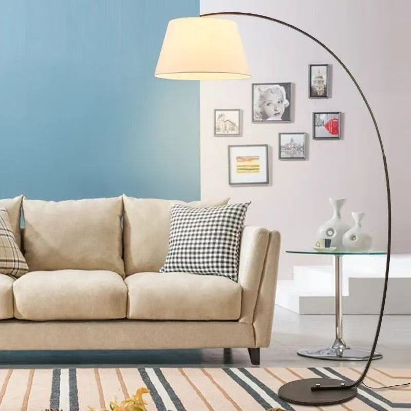 Floor lamp living room sofa next to creative art decoration popular scandinavian sense of designaccessible luxury cloth cover fishing lamp