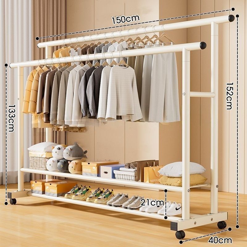 Simple coat rack, movable clothes drying rack, floor-standing indoor room, multi-functional clothes rack, accessible luxuryfor home bedroom