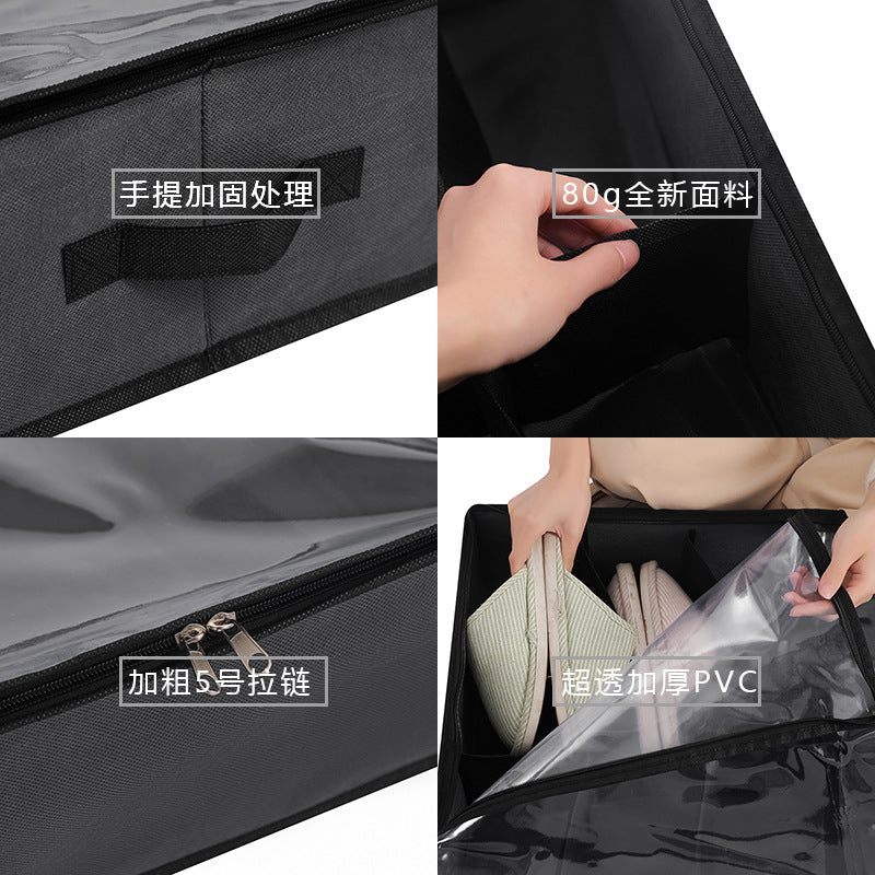shoe storage bag drawer type under bed shoe storage rack with transparent cover shoe storage box wholesale