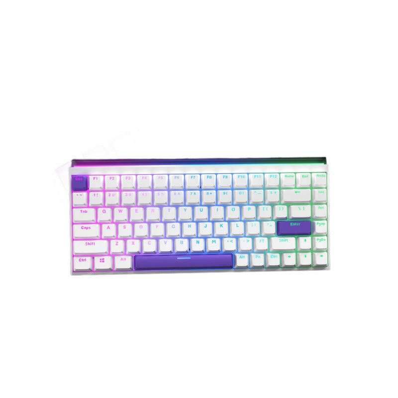 68-Key mechanical keyboard Customized mechanical wired RGB light box Full-key no-punch two-color injection molding key