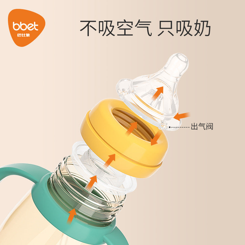 Baby bottle nipple, realistic nipple, breast-like feel, ultra-soft wide-neck nipple, baby silicone pacifier, 2-pack
