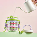 High-style fruit cup, leak-proof and portable, food-grade double-layered with drainage, perfect for on-the-go salads and fruit