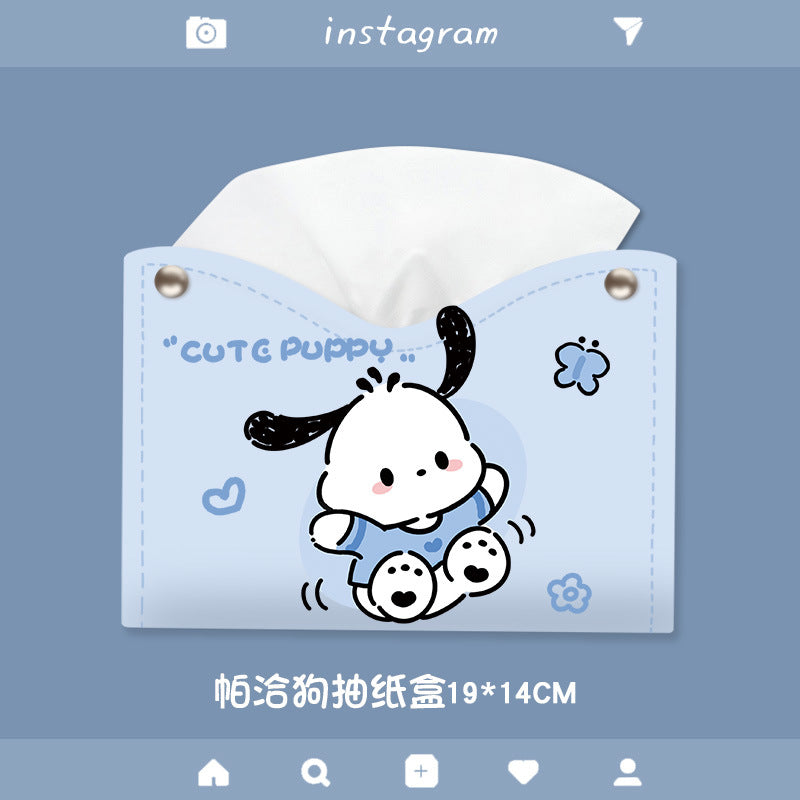 Foreign trade popular tissue box, Lolomi ear dog pumping carton, cute cartoon napkin box, car household paper pumping box
