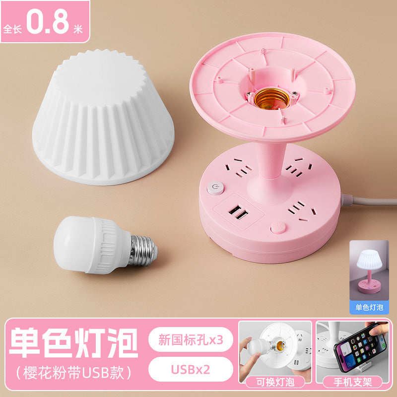 Integrated desk lamp & nightstand light - led bedside lamp for study, bedroom, baby feeding, eye protection, and sleep