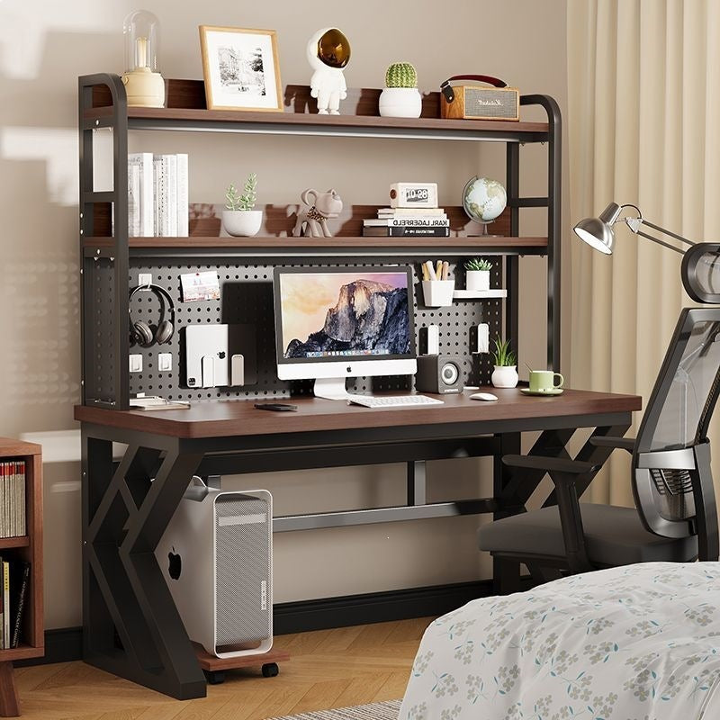 Computer desk home office desk bedroom student desk bookshelf all-in-one with pegboard simple storage study table
