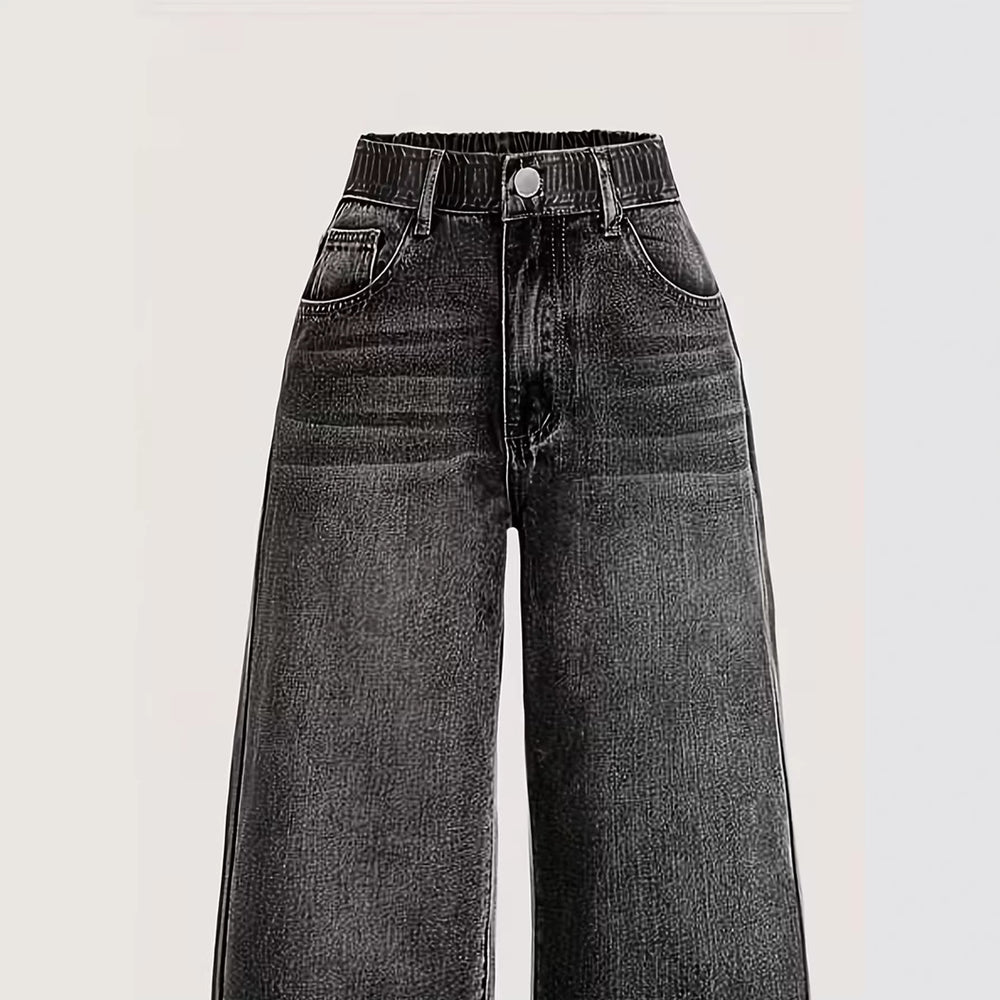 independent station teen girls' jeans - new loose fit straight leg casual pants