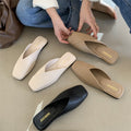 Women's slippers for outdoor wear, closed-toe, 2024 new summer half-slippers, fashionable mules, trendy slides, instagram-famous sandals