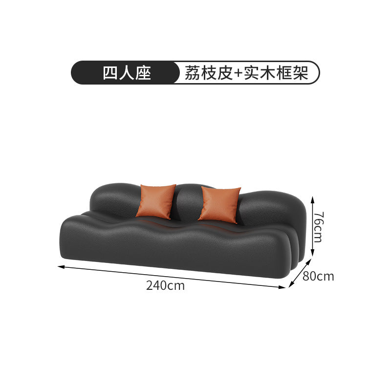 new leather reception desk wave rest area lounge seating for salon, office, and nordic living room