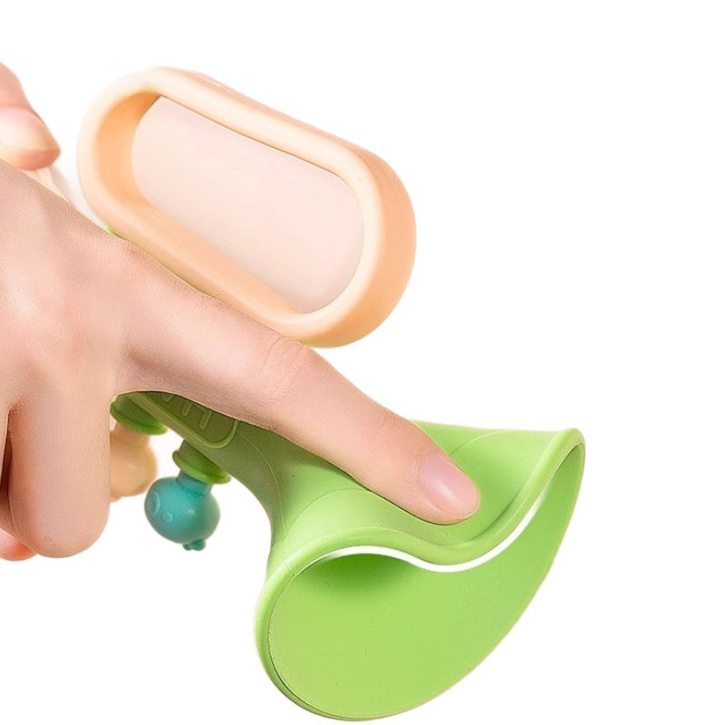 Baby soft rubber chewable trumpet whistle musical instrument harmonica non-toxic whistle flute educational toy