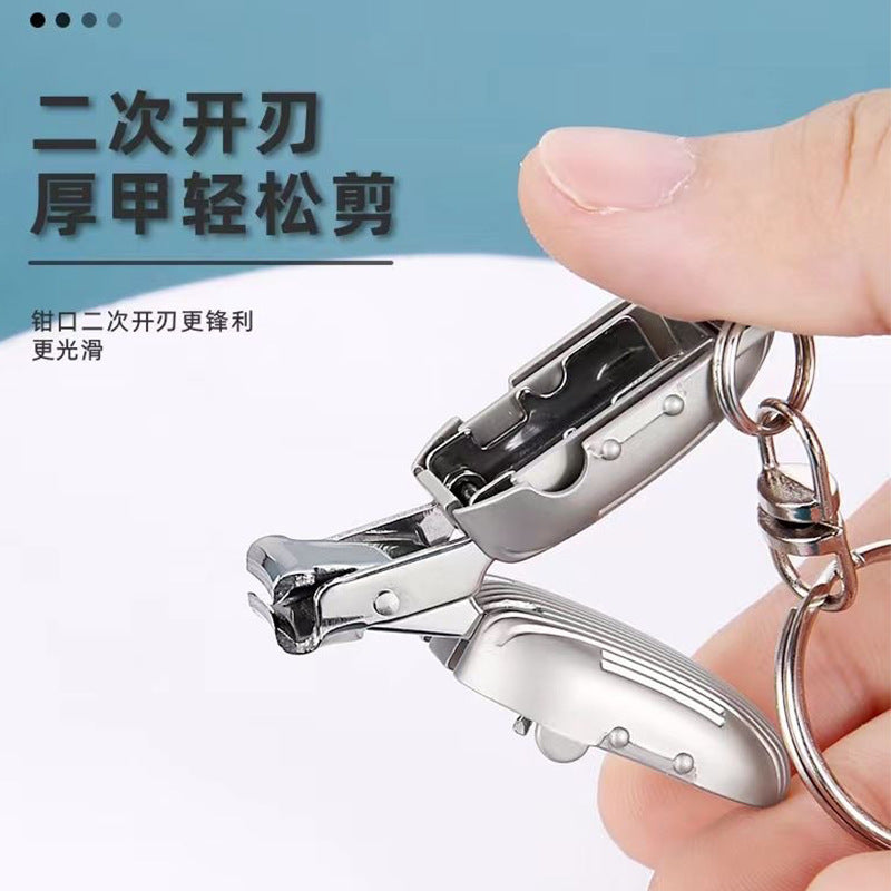 Portable ultra-small nail clippers with foldable nail clippers single pack german keychain mini flip-top nail clippers