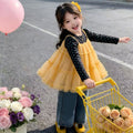 Korean style outfit  spring new children's camisole tutu dress korean fashionable girl's two-piece trendy set