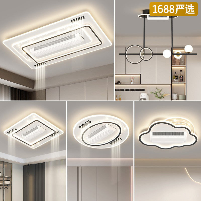 [Strict Selection] 2025 New Full Spectrum Bladeless Fan Light Ceiling Fan Light Eye Protection Integrated Ceiling Light with Fan