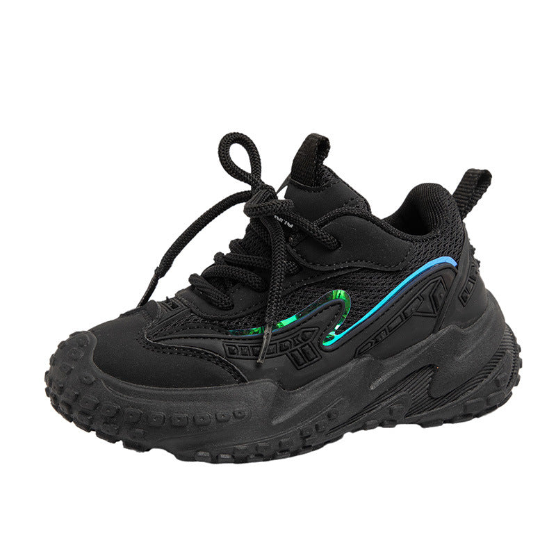 Children's sports shoes 2025 new autumn mesh versatile girls' shoes spring and autumn middle-aged and older children's dad shoes trend