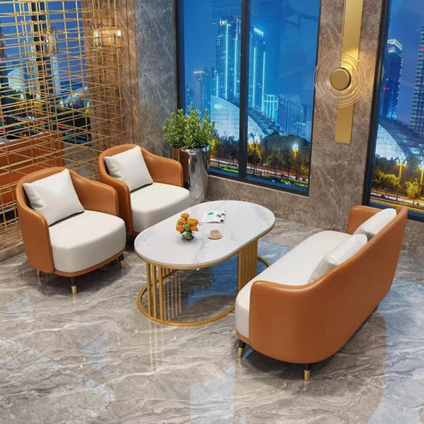 Nordic light luxury hotel lobby meeting area reception sofa simple sales office business negotiation sofa tables and chairs commercial