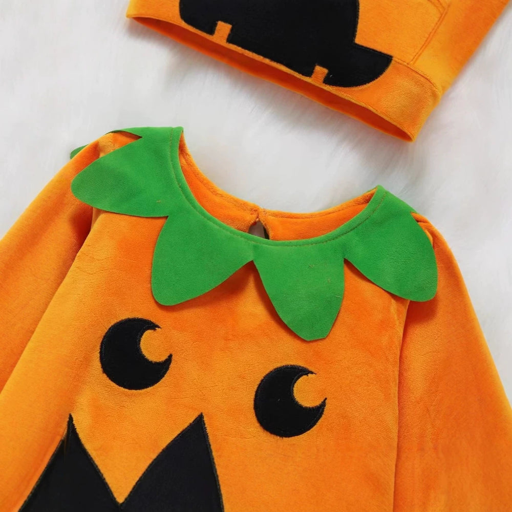 Baby halloween costume long sleeve romper hat and shoes set