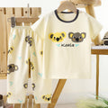 Kids' short-sleeve cotton set: summer t-shirt & pajamas for boys & girls - perfect for home wear and sleepwear