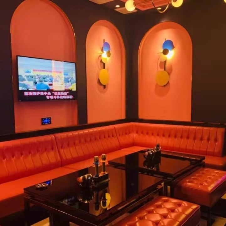 High-end KTV sofa party room bar sofa booth dance hall club box family ktv coffee table