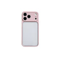 Side heart transparent back panel compatible with apple iphone 17 case - macaron six-color minimalist fresh iphone 18 protective cover