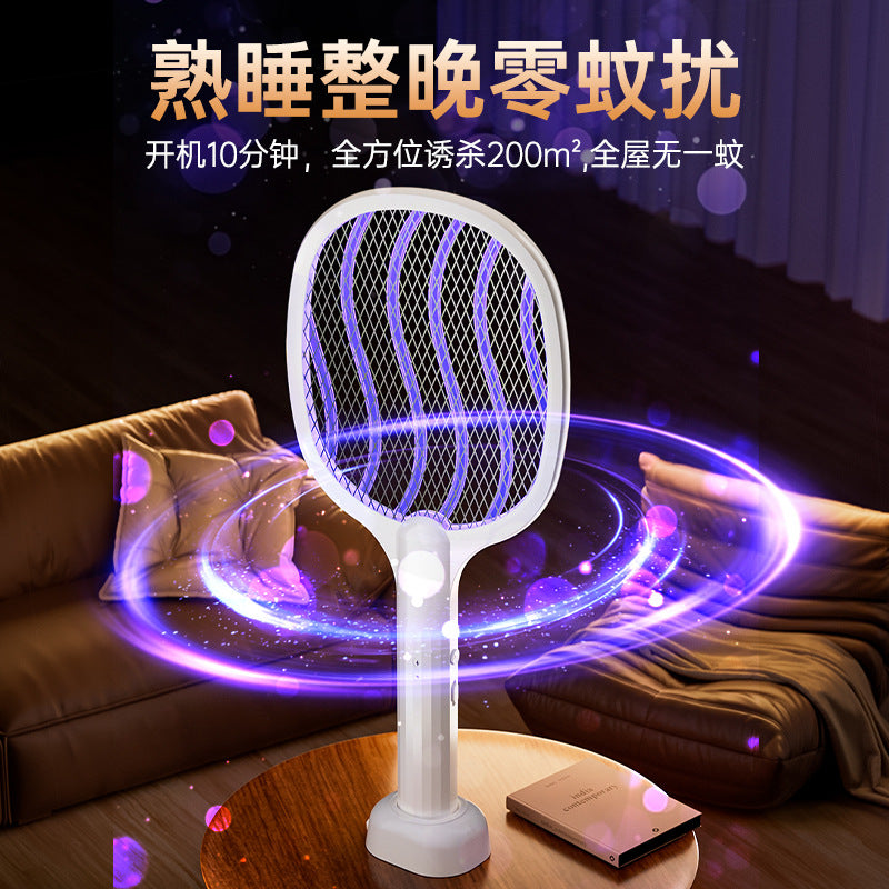 Two-in-one new arrival handheld electric mosquito swatter rechargeable powerful for home lithium battery mosquito killer usb electric mosquito swatter mosquito killer lamp
