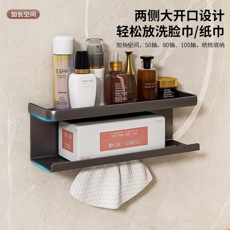 Face towel storage box Wall-mounted non-punching paper towel holder Disposable facial tissue rack for paper toilet carton