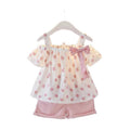 Girls' summer outfit set -  new fashionable two-piece short-sleeve set for baby girls