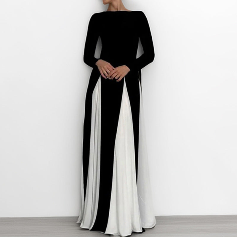 cross-border e-commerce women's fashion: european and american summer new arrivals - elegant, sexy, backless, slim-fit evening gown dress
