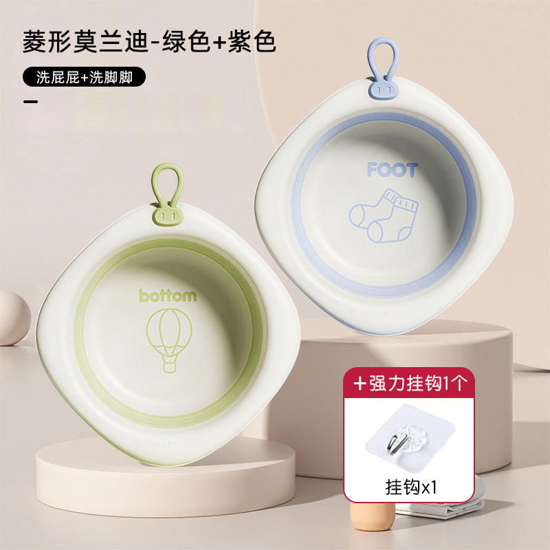 Baby washbasin - collapsible basin for newborns and infants - portable washbasin for baby and toddler - foldable baby and maternity supplies