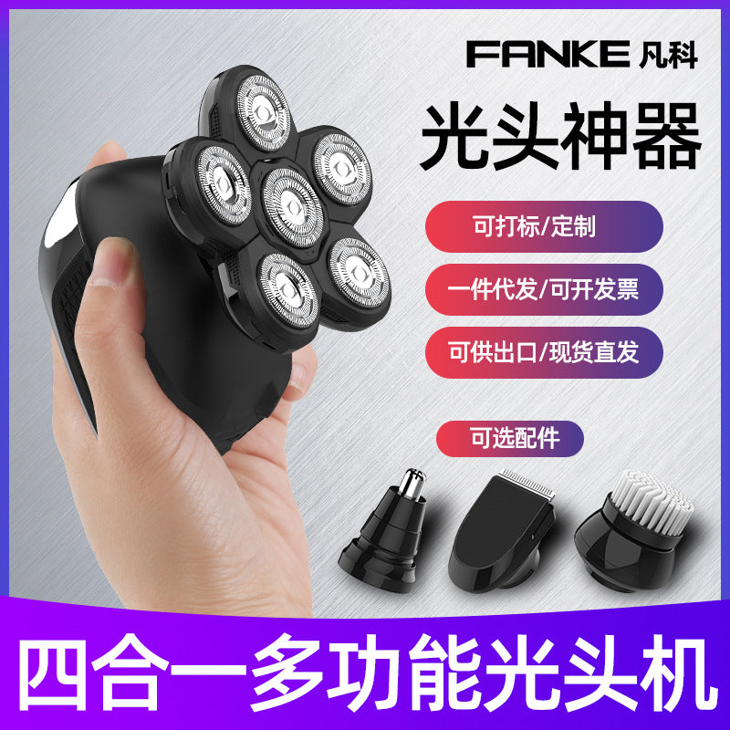 New arrival electric shaver, bald shaver, six-head shaving, self-service rechargeable razor, 8w efficient shaving