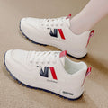 plus size women's shoes new arrival breathable leather sneakers women's korean version thick solecasual soft bottom running dad shoes