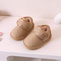 Xiaoxiangfeng baby snow boots winter thick velvet men's and women's kids cotton shoes infant kids toddler shoes kids k-style milk tea
