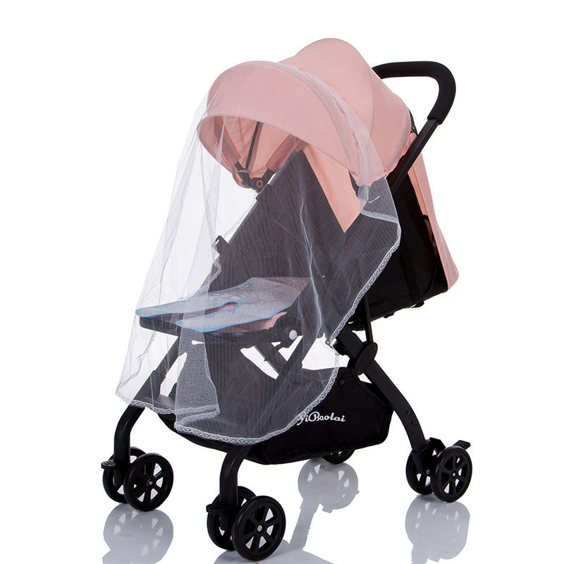Stroller mosquito net Full cover universal anti-mosquito breathable encryption Stroller trolley High landscape bb car mosquito net