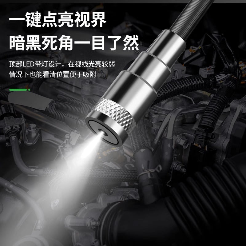 Baolian strong magnetic iron picker auto repair strong stick suction screw tool for home with light bendable metal suction rod