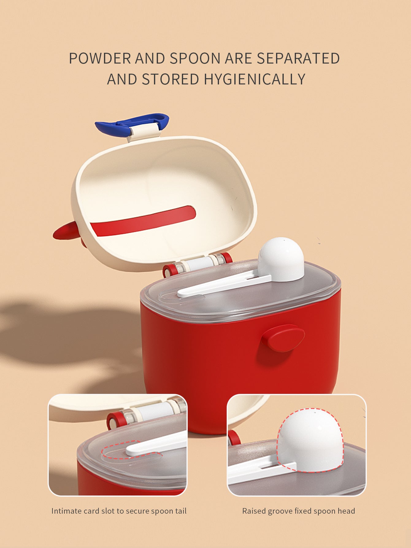 Baby milk powder box Portable out Large capacity baby rice noodle box Milk powder sub-packaging box Sealed storage tank Moisture-proof